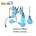 80 მმ DMX RGB LED ბოლქვის ნათურა